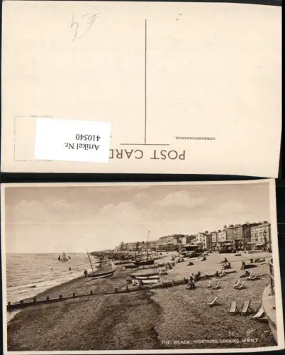 410540,England Worthing Beach looking West Strand