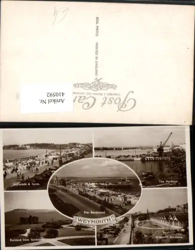 410592,England Weymouth Pier Esplanade Sands Portland Mehrbildkarte