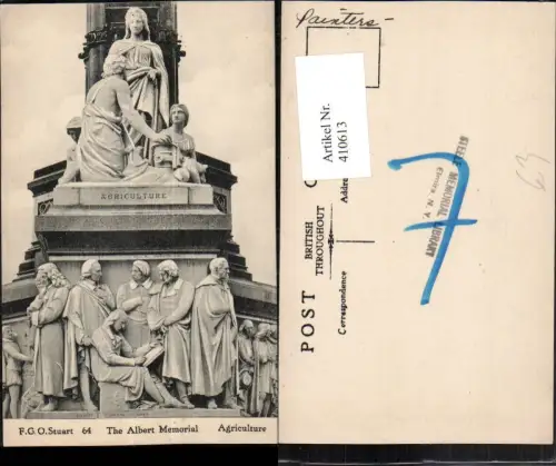 410613,England London Albert Memorial Agriculture Statue
