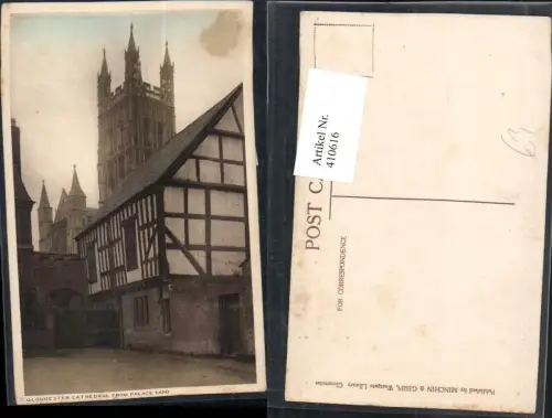 410616,England Gloucester Cathedral from Palace Yard Kirche