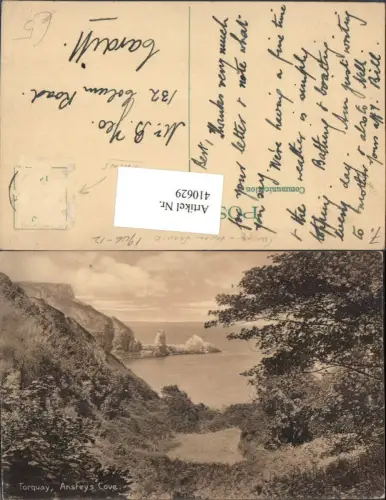 410629,England Torquay Ansteys Cove Bucht Küste