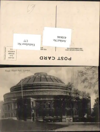 410646,England London Royal Albert Hall Gebäude