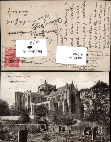 410666,England Ripon Cathedral Kirche Friedhof