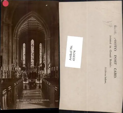 433974,England Wheathampstead Interior St. Helens Church Kirche Innenansicht
