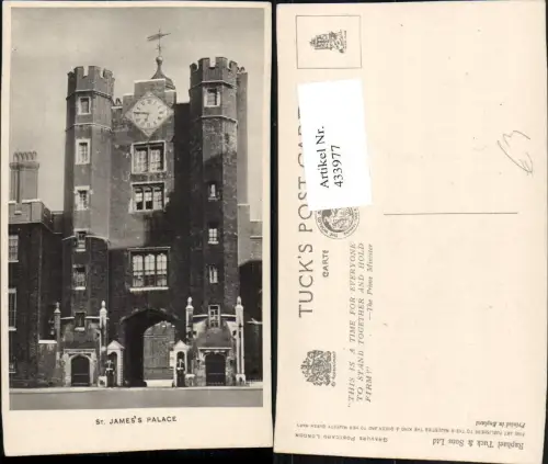 433977,England London St. James Palace Gebäude pub Raphael Tuck
