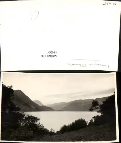 434004,Fotokarte England Evening on Ullswater See Bergkulisse