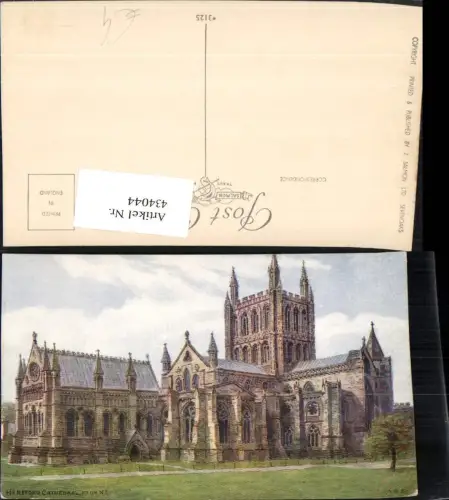 434044,Künstler AK England A. R. Quinton Hereford Cathedral Kirche