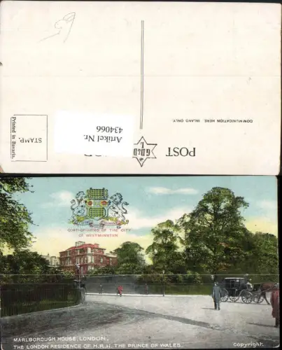 434066,England London Marlborough House Residence of H.R.H. Prince of Wales