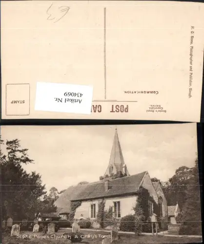 434069,England Stoke Poges Church and Grays Tomb Kirche Friedhof