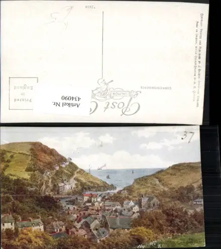 434090,Künstler AK A. R. Quinton England Polperro Totale
