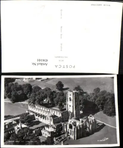 434101,England Fountains Abbey Abtei Ruine Fliegeraufnahme