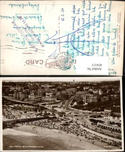434111,England Bournemouth Sea front Teilansicht Strand
