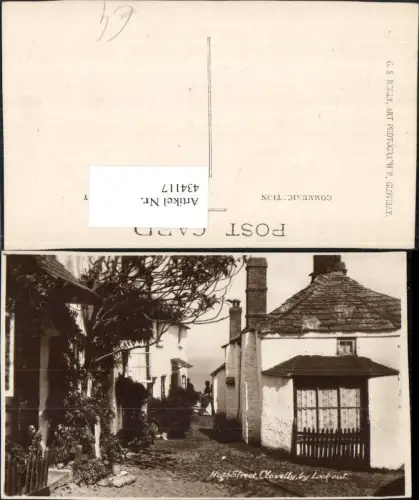 434117,England Clovelly High Street Gasse