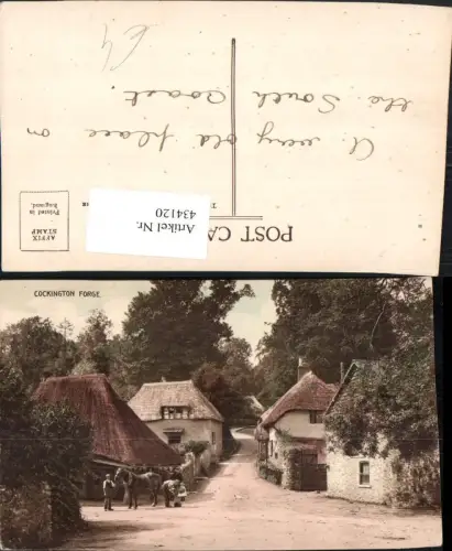 434120,England Cockington Forge Straße Häuser
