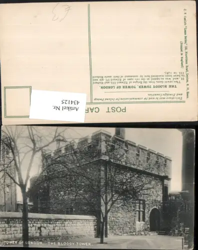 434125,England Tower of London Bloody Tower Burg Turm