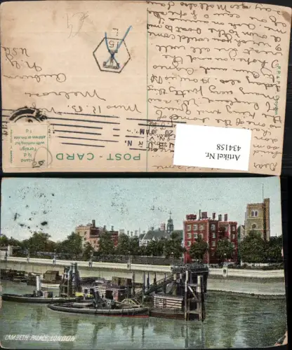 434158,England London Lambeth Palace Palast Anlegestelle Boote