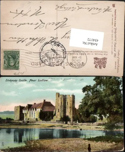 434172,England Stokesay Castle near Ludlow Burg pub Raphael Tuck 795