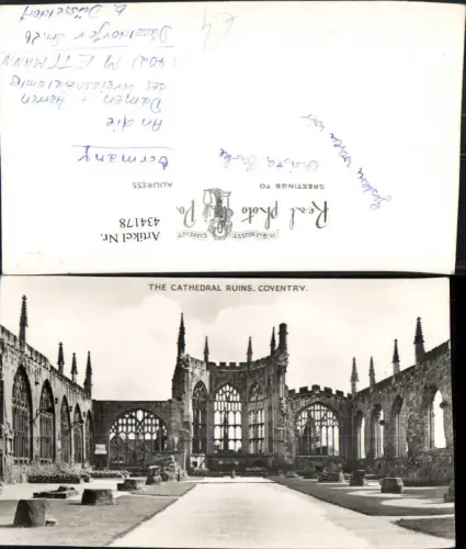 434178,England Coventry Cathedral Ruins Kirche Ruine
