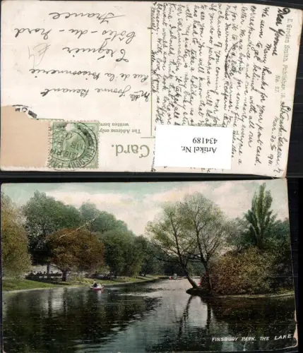 434189,England Finsbury Park Lake See Boote