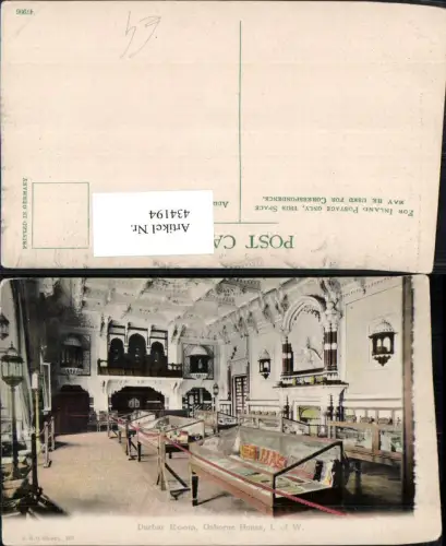 434194,England Isle of Wight Osborne House Durbar Room Innenansicht