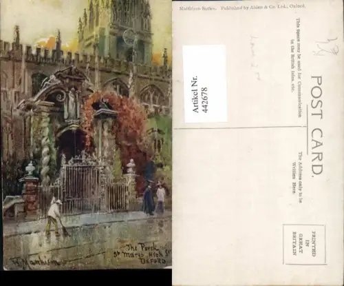 442678,Künstler AK W. Matthison England Oxford St. Marys High Street Parch Kirche