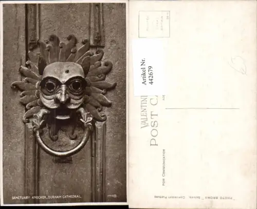 442679,England Durham Cathedral Sanctuary Knocker Türklopfer
