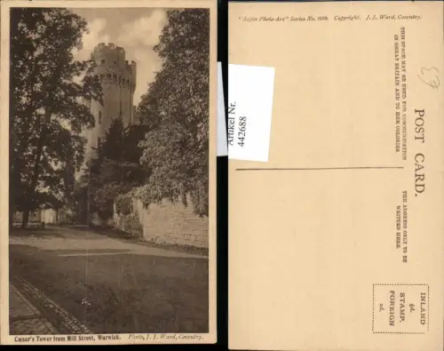 442688,England Warwick Caesars Tower from Mill Street Turm