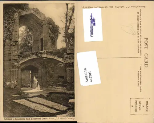 442703,England Kenilworth Castle Entrance to Banqueting Hall Ruine