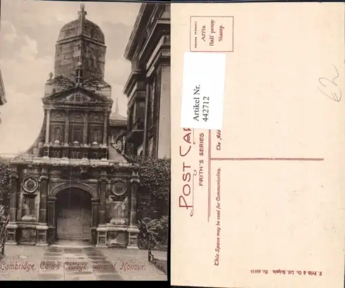 442712,England Cambridge Caius College Gate of Honour Tür