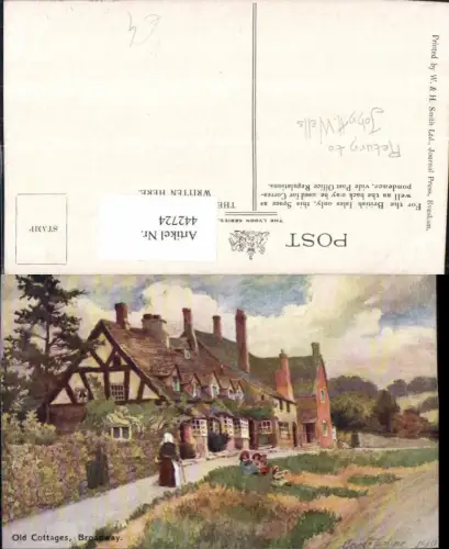 442724,Künstler AK George Carline England Broadway Old Cottages Häuser