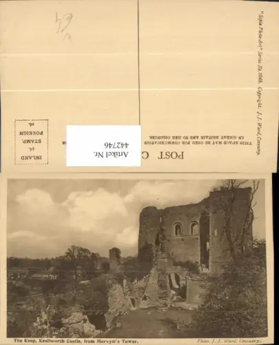 442746,England Kenilworth Castle Keep from Mervyns Tower Ruine