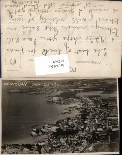 442769,England Newquay from the Air Totale Fliegeraufnahme