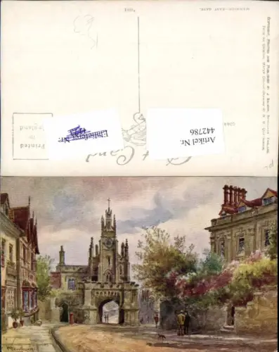 442786,Künstler AK W. W. Quatremain England Warwick East Gate Tor