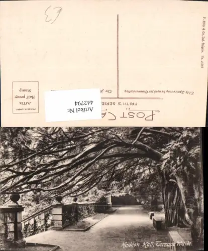 442794,England Haddon Hall Terrace Walk Wegpartie