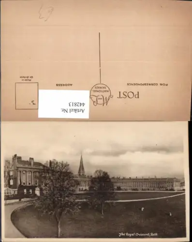 442813,England Bath Royal Crescent Gebäude