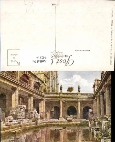 442814,Künstler AK A. R. Quinton England Bath Roman Bath Arkaden