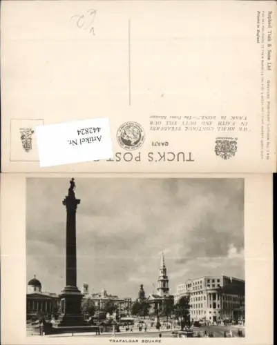 442824,England London Trafalgar Square Säule pub Raphael Tuck