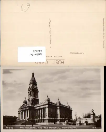 442829,England Portsmouth Guildhall and War Memorial Gebäude