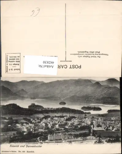 442830,England Keswick and Derwentwater Totale See Bergkulisse