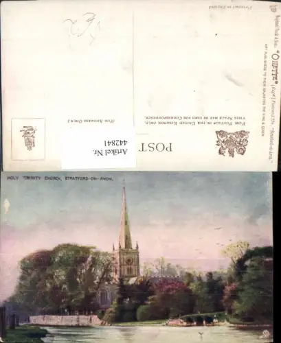 442841,Künstler AK England Stratford-on-Avon Trinity Church Kirche pub Raphael Tuck 774