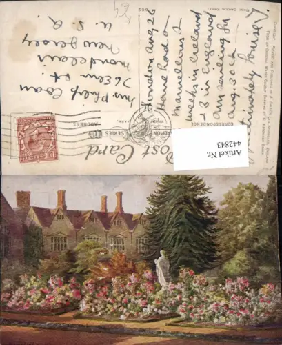 442843,Künstler AK C. Essenhigh Corke England Knole Rose Garden Garten