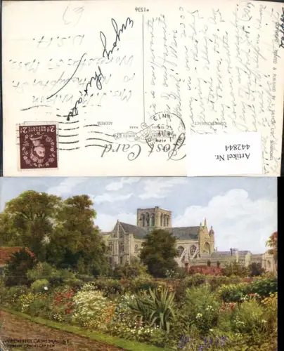 442844,England Winchester Cathedral from Canons Garden Kirche