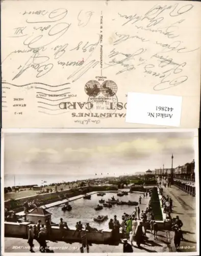 442861,England Brighton Boating Lake Pool Boote Strand