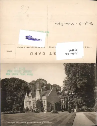 442864,England Stoke Poges Manor House Schloss Gebäude