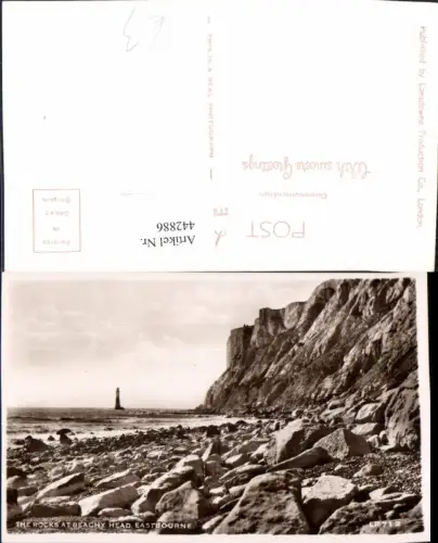 442886,England Eastbourne Rocks at Beachy Head Küste Leuchtturm
