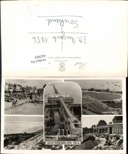 442892,England Southend-on-Sea Pier Beach Cliff Shelter Strand Mehrbildkarte