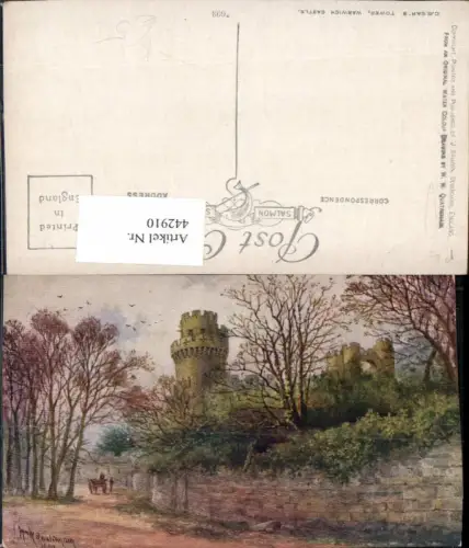 442910,Künstler AK W. W. Quatremain England Warwick Castle Caesars Tower Turm