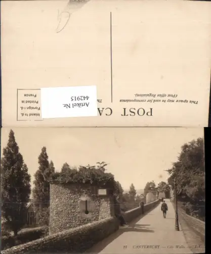442915,England Canterbury City Walls Stadtmauer