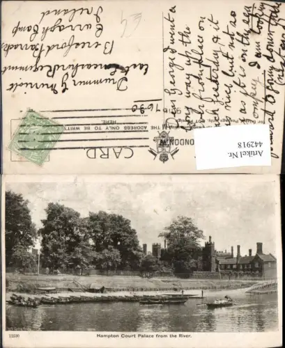 442918,England Hampton Court Palace from the River Schloss Fluss