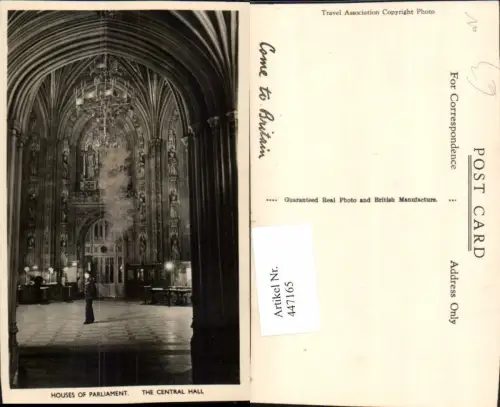 447165,England London Houses of Parliament Central Hall Innenansicht